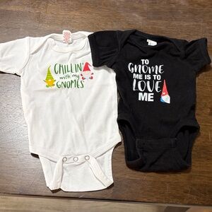 Two onesies Gnome themed.